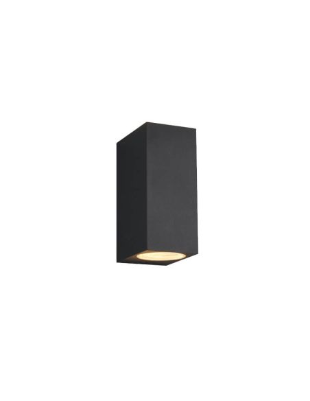 Aplique de pared LED rectangular para exterior Roya IP44 antracita