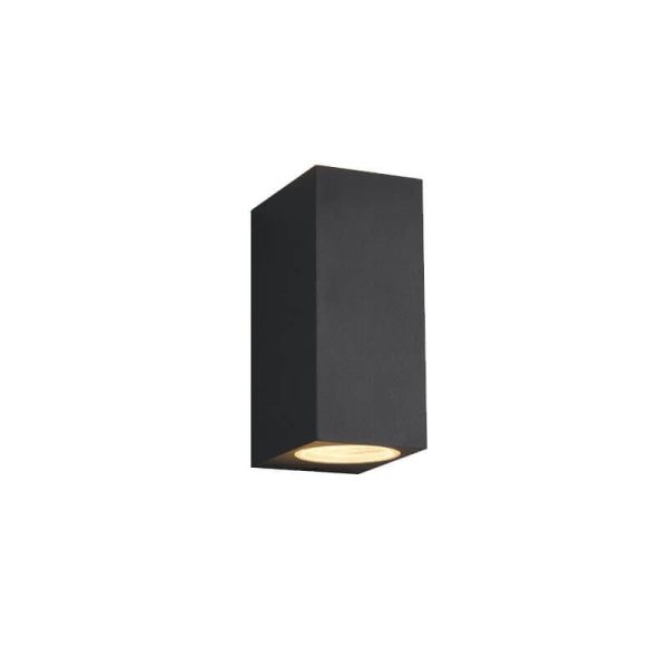 Aplique de pared LED rectangular para exterior Roya IP44 antracita