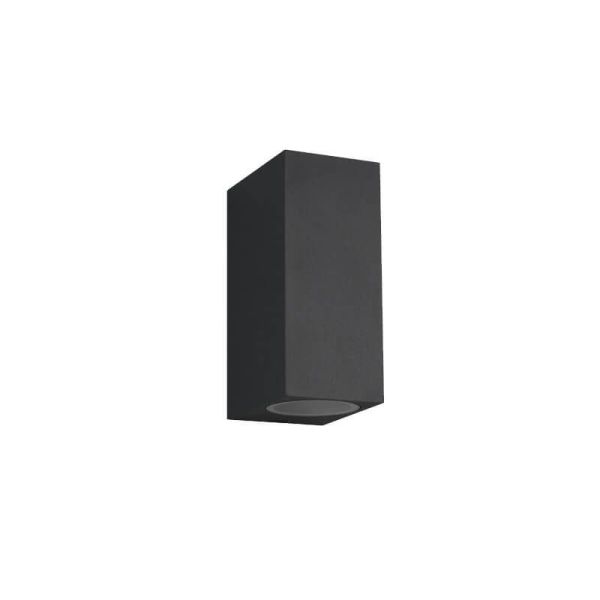 Aplique de pared LED rectangular para exterior Roya IP44 antracita sin luz