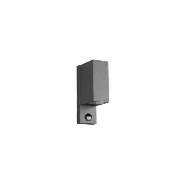 Aplique de pared LED cuadrado con sensor de movimiento Roya con 2 Luces IP44 ambiente