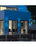 Aplique de pared LED cuadrado con sensor de movimiento Roya con 2 Luces IP44 ambiente ambiente