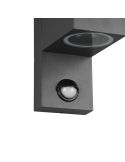 Aplique de pared LED cuadrado con sensor de movimiento Roya con 2 Luces IP44 ambiente detalle