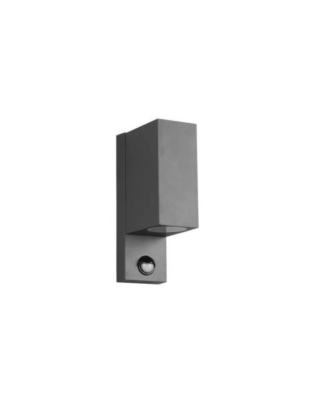 Aplique de pared LED cuadrado con sensor de movimiento Roya con 2 Luces IP44 ambiente
