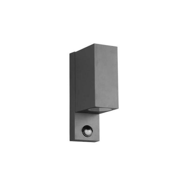 Aplique de pared LED cuadrado con sensor de movimiento Roya con 2 Luces IP44 ambiente