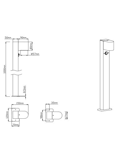 Baliza LED exterior grande con o sin...