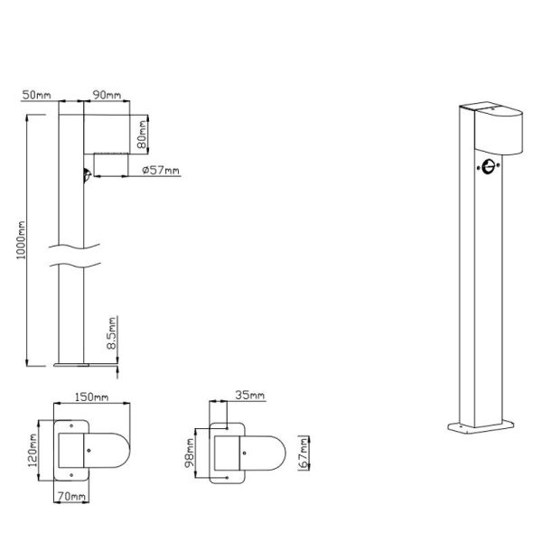 Große LED Außenleuchte mit oder ohne...