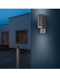 Baliza LED exterior grande con sensor de movimiento Roya IP44 ambiente