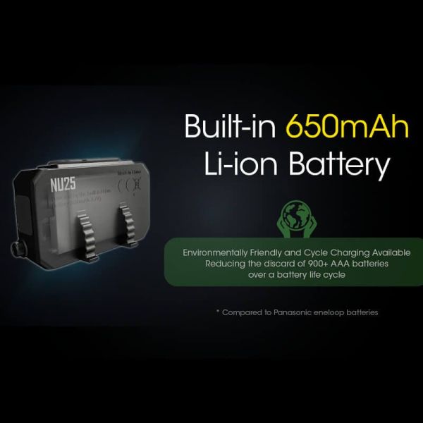 Linterna de cabeza NU25 Nitecore  batería de litio| LeonLeds