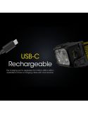 Linterna de cabeza NU25 Nitecore USB  tipo C | LeonLeds 