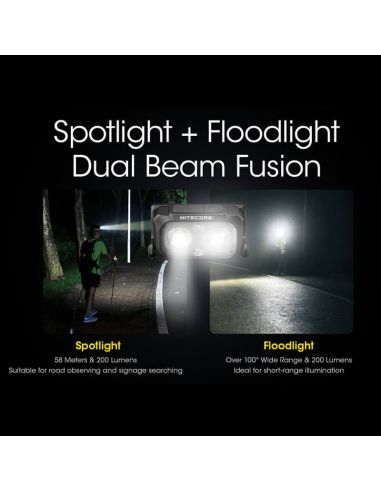 Linterna de cabeza NU25 Nitecore fusion| LeonLeds