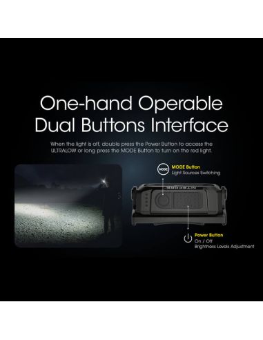 Linterna de cabeza NU25 Nitecore una mano | LeonLeds