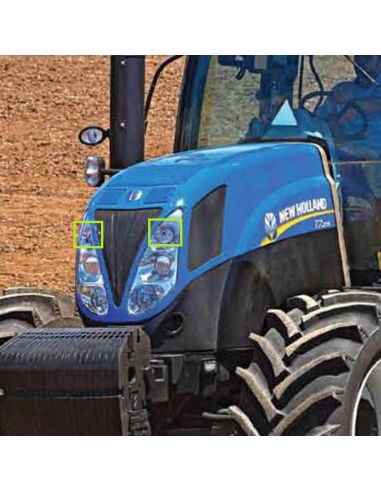 Faro LED redondo empotrable 40W de Ø 84 con conector Deutsch 12/24V New Holland | LeonLeds