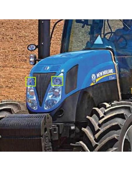 Faro LED redondo empotrable 40W de Ø 84 con conector Deutsch 12/24V New Holland | LeonLeds