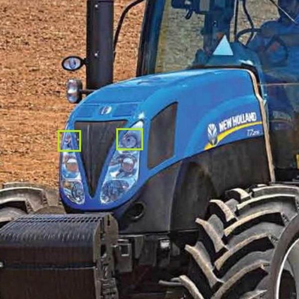 Faro LED redondo empotrable 40W de Ø 84 con conector Deutsch 12/24V New Holland | LeonLeds