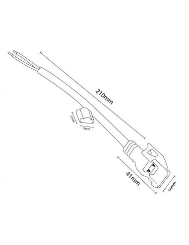 Conector crimpable para Tira LED 220V CobPro Medidas| LeonLeds