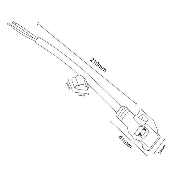 Conector crimpable para Tira LED 220V CobPro Medidas| LeonLeds