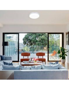 Plafón LED Waco pequeño blanco 28W 3200lm regulable | LeonLeds 2