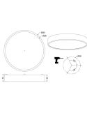 Plafón LED Waco pequeño blanco 28W 3200lm regulable ficha técnica