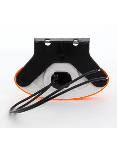 Piloto LED ambar y reflectante ovalado con soporte IA SM1 ECE R10 Was | LeonLeds