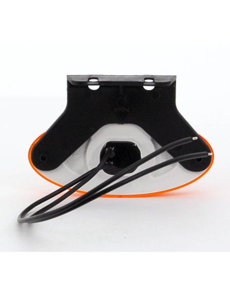 Piloto LED ambar y reflectante ovalado con soporte IA SM1 ECE R10 Was | LeonLeds