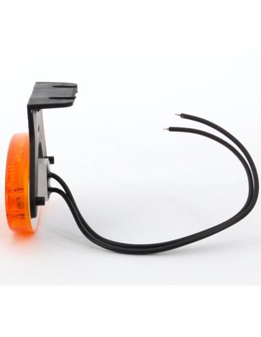 Piloto LED ambar y reflectante ovalado con soporte IA SM1 ECE R10 Was | LeonLeds
