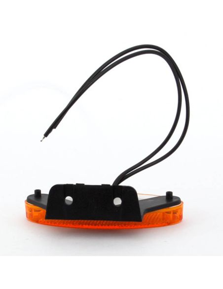 Piloto LED ambar y reflectante ovalado con soporte IA SM1 ECE R10 Was | LeonLeds
