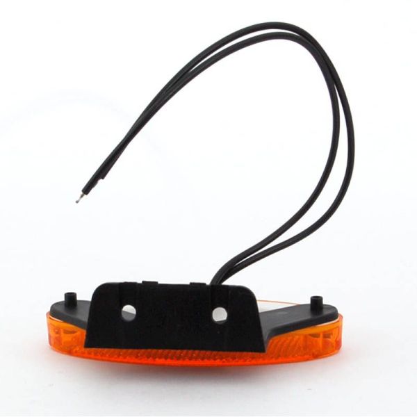 Piloto LED ambar y reflectante ovalado con soporte IA SM1 ECE R10 Was | LeonLeds