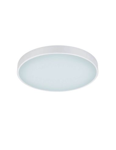 Plafón LED redondo Waco blanco mediano apagado