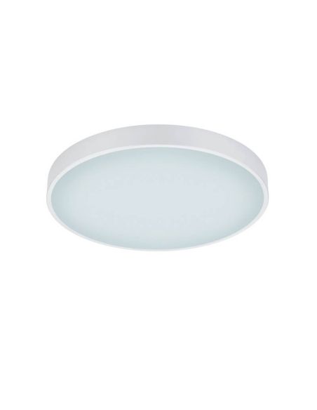 Plafón LED redondo Waco blanco mediano apagado