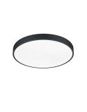 Plafón LED redondo Waco negro mediano luz fría
