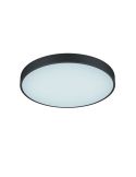 Plafón LED redondo Waco negro mediano apagado