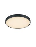 Waco plafonnier LED rond noir moyen | LéonLeds