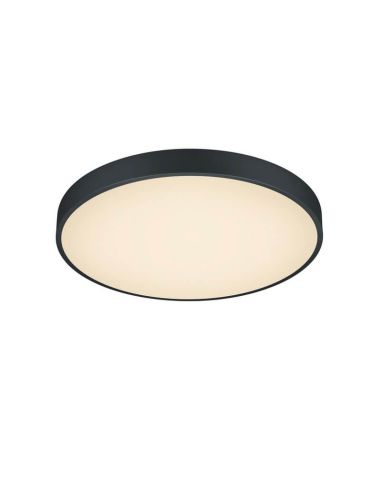 Plafón LED redondo Waco negro mediano | LeonLeds