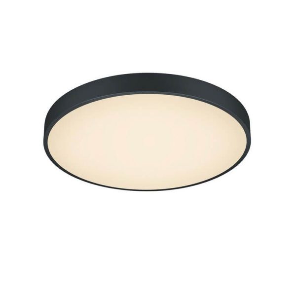 Plafon LED redondo Waco preto médio | LeonLeds