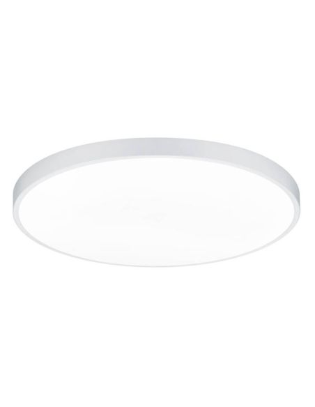 Plafón LED redondo grande blanco Waco luz fría encendida