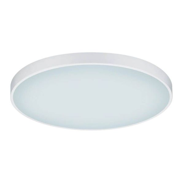 Grand plafonnier LED rond blanc Waco éteint