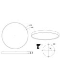 Plafón LED redondo grande blanco Waco ficha técnica
