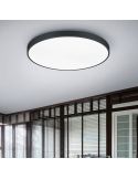 Grande plafon LED preto redondo Waco cerdas view