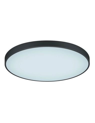 Plafon LED redondo grande preto Waco desligado
