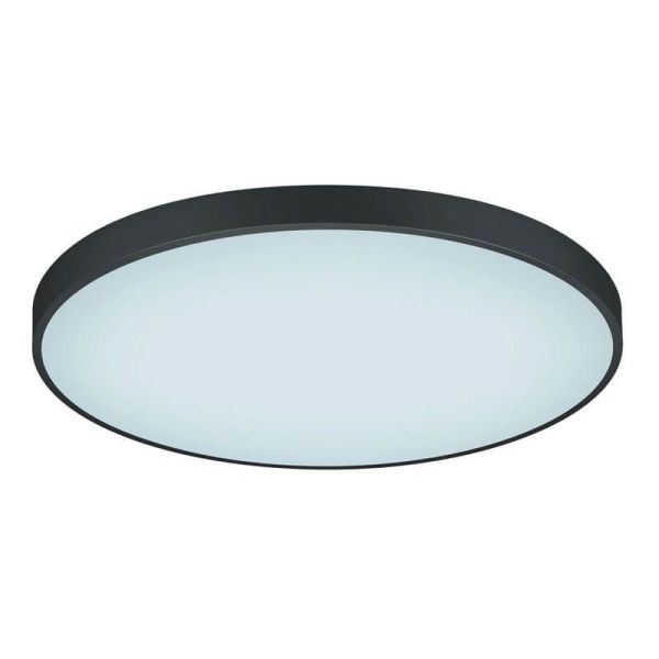 Plafon LED redondo grande preto Waco desligado