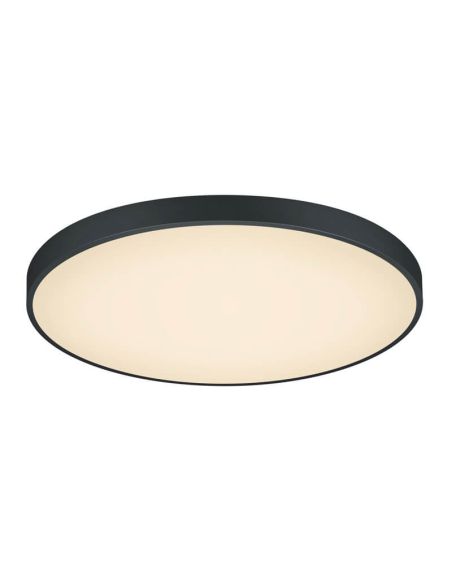 Waco grand plafonnier LED rond noir