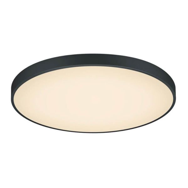 Plafon LED preto redondo grande Waco