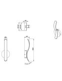 Aplique de pared LED Parma acabado metálico ficha técnica