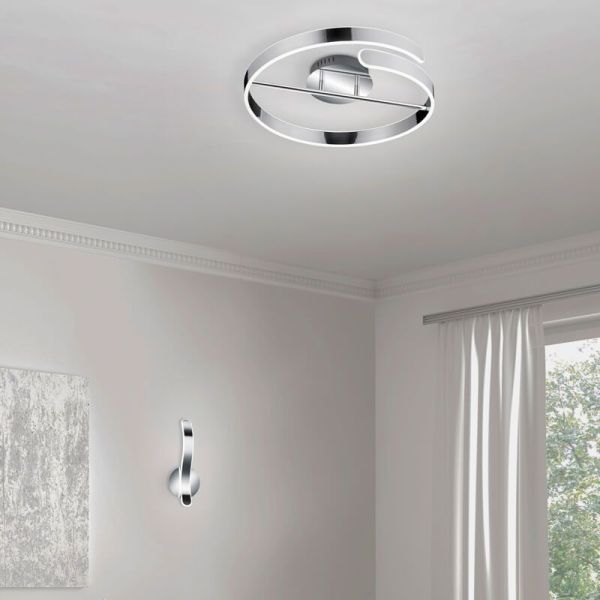 Plafón LED techo Parma acabado metálico regulable sugerencia de uso