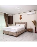 Plafón LED techo Parma acabado blanco regulable en una habitación