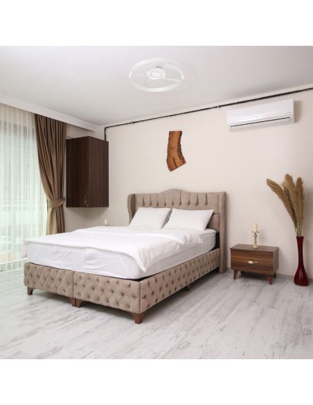 Plafón LED techo Parma acabado blanco regulable en una habitación