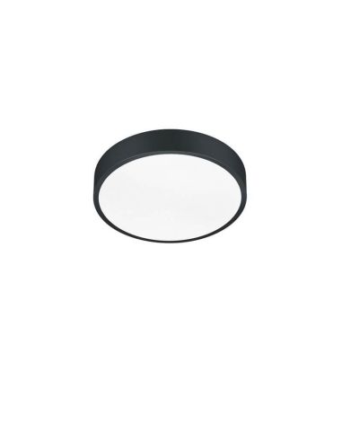 Plafón LED Waco pequeño negro 28W 3200lm regulable luz fría