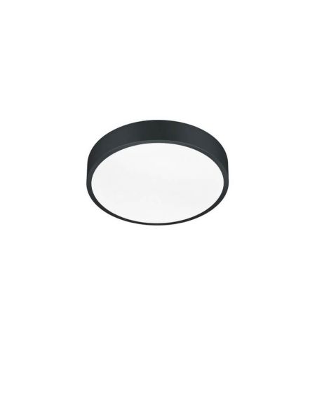 Plafon LED preto pequeno Waco 28W 3200lm luz fria regulável