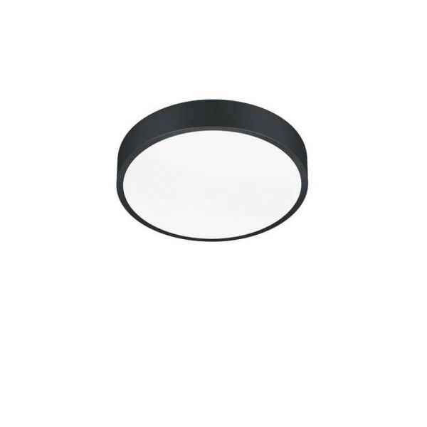 Waco petit plafonnier LED noir 28W 3200lm lumière froide dimmable
