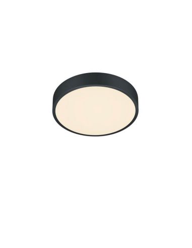 Plafón LED Waco pequeño negro 28W 3200lm regulable | LeonLeds
